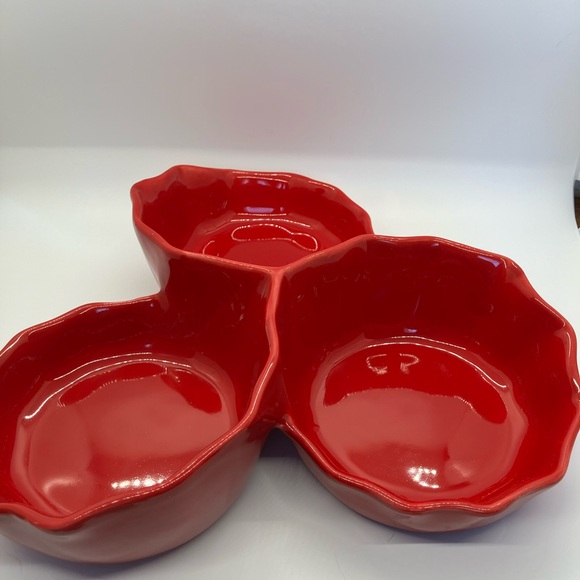 Maioliche Jessica Ceramic 3 Compartment Snack Bowl - Picture 6 of 12